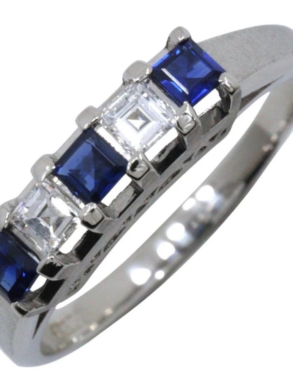 One character Ring Pt900Platinum/sapphire/diamond #7.0(US Size) One charac...